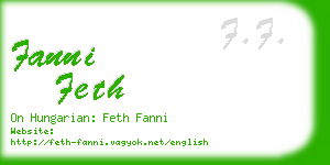 fanni feth business card